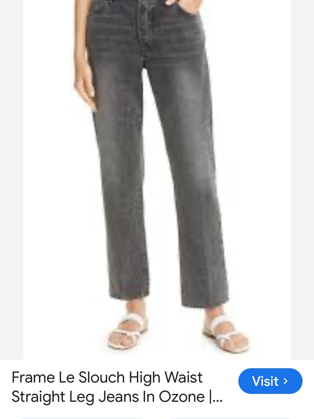 Frame Denim Straight Leg Jeans in Black Wash
